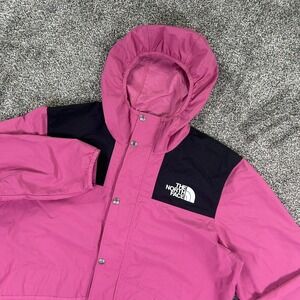 The North Face Seasonal Mountain Jacket Mens Large Hooded Orchid Pink TNF Black